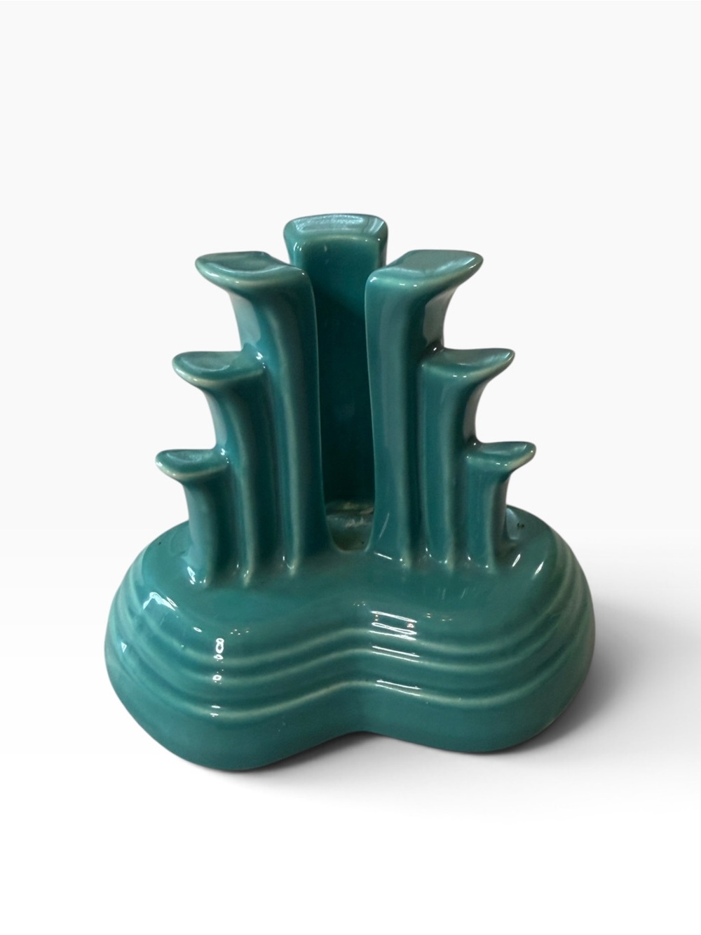 Fiestaware Turquoise  Ceramic Candle Stick Holder